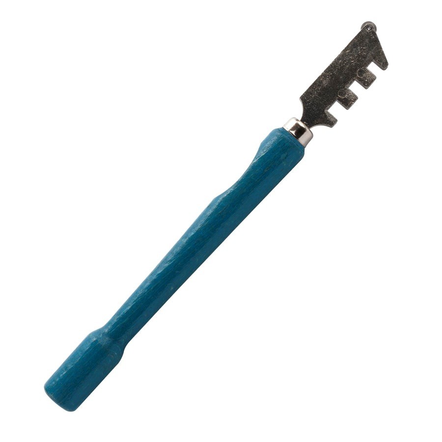 JOBO Glasschneider | Mit 6 Schneidrädchen | Rundes Holzheft | Für Präzise Glasschnitte