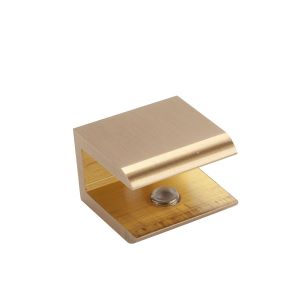 Glasplaatdrager mat messing 30x30mm