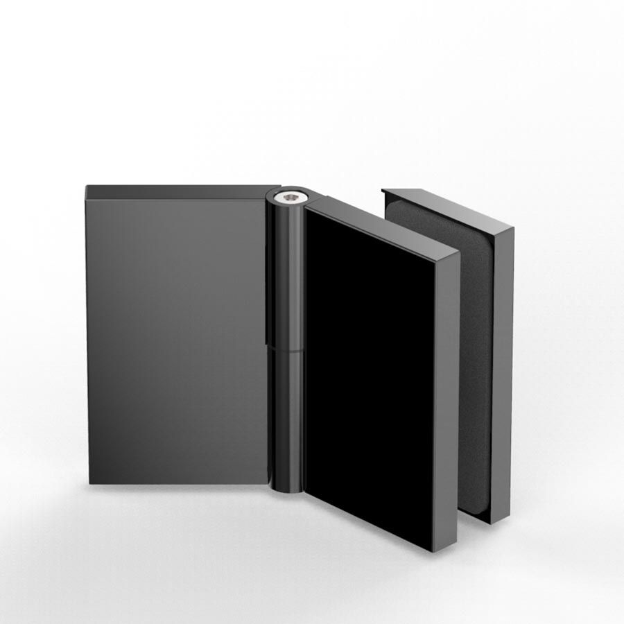 Flamea+ glasklem glas-wand – mat zwart RAL9005