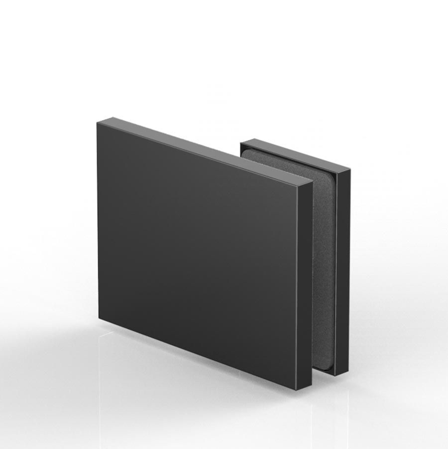 Flamea+ glasklem glas-wand 180? – mat zwart RAL9005