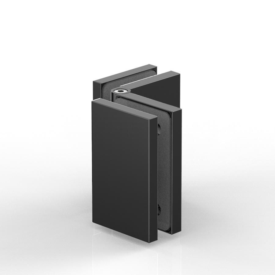 Flamea+ glasklem glas-glas instelbare hoek 80?-180? mat zwart RAL9005