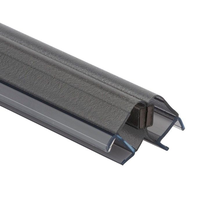 Zwarte magneetprofiel met haakse hoek enkelwerkend – 8mm