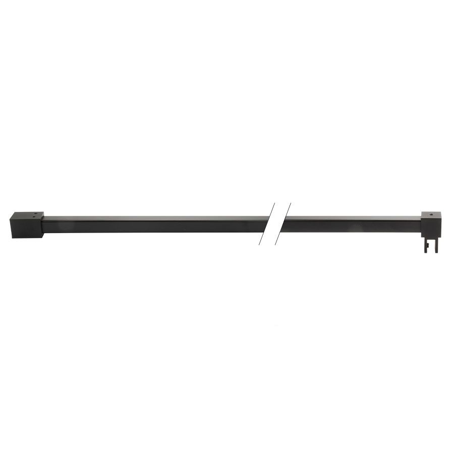 Stabilisatiestang vierkant compleet 19x19mm – mat zwart RAL9005