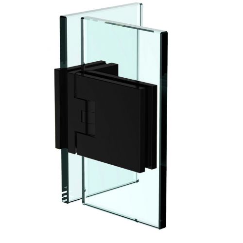 Flamea+ sauna scharnier glas/glas - mat zwart RAL9005