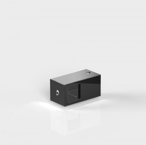 T-stuk voor stab. stang 15x15 mat zwart RAL9005