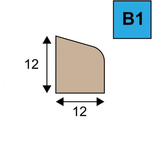 Glaslat model B1 - 12x12mm