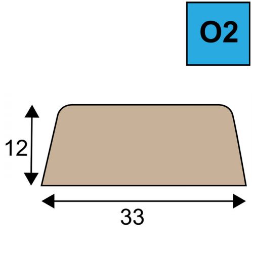 Opdeklat model O2 - 12 x 33 mm