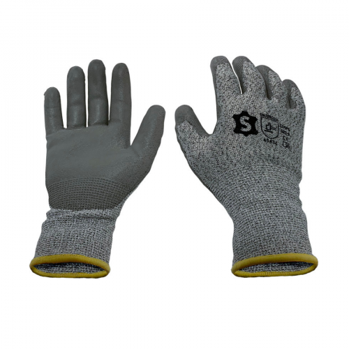 Snijbestendige handschoen met polyurethaan coating