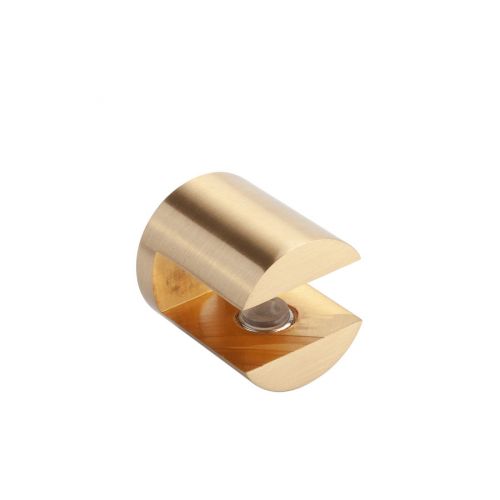 Glasplatdrager rond mat messing