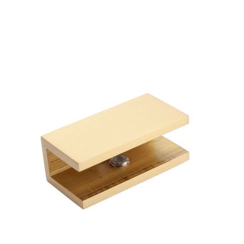 Glasplaatdrager rechthoekig mat messing
